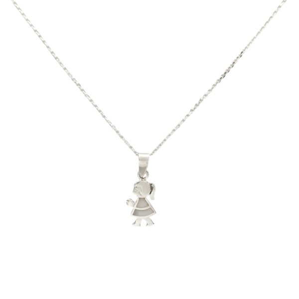 Conjunto Niña - Plata 925 - Piedra Nácar- CJ3005 Conpiedra