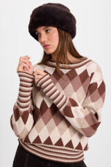 Sweater Escocesa Marron
