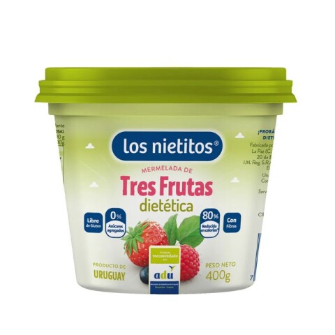 Mermelada Dietética Tres Frutas 500g Mermelada Dietética Tres Frutas 500g