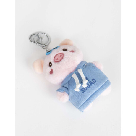 Llavero Y Charm De Peluche De Cerdito Rosa Claro