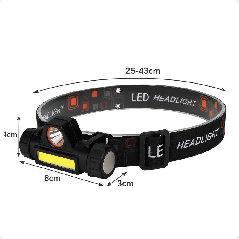 Linterna Led Tipo Minero Recargable USB Linterna Led Tipo Minero Recargable USB
