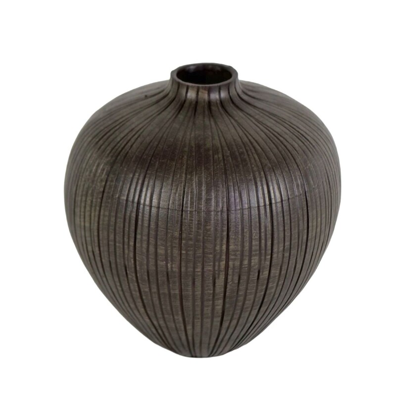 FLORERO CERAMICA GRIS 14X14X17CM Unica