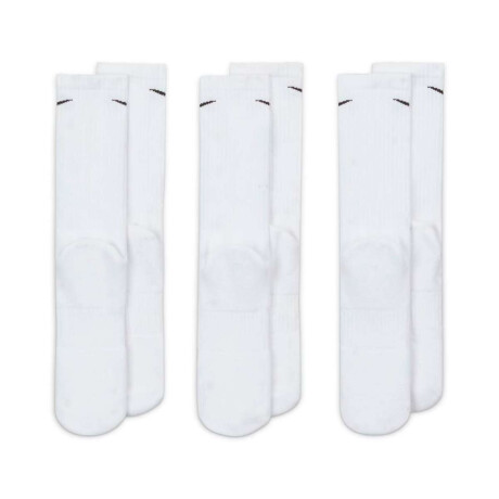 Medias Nike Everyday Cush Media larga 3-Pack de Hombre Blanco