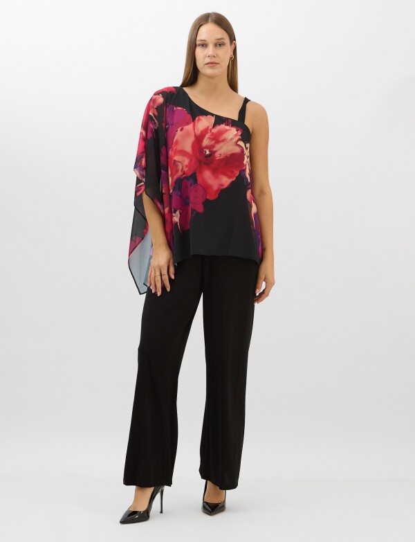 Enterito Capa Flores NEGRO/MULTI