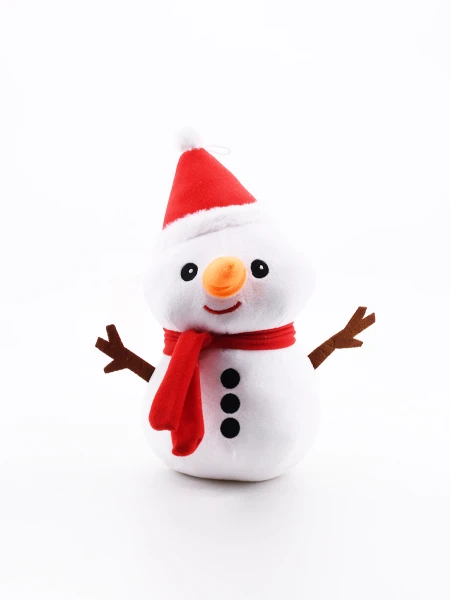 DECORACION MUÑECO NIEVE ROJO
