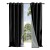 Cortina Blackout 100% Engomada Termica Set 2 Paños Tipo Lino Color Variante Negro
