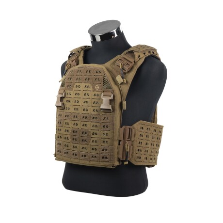 Chaleco ASPC - Porta placas de Airsoft Coyote
