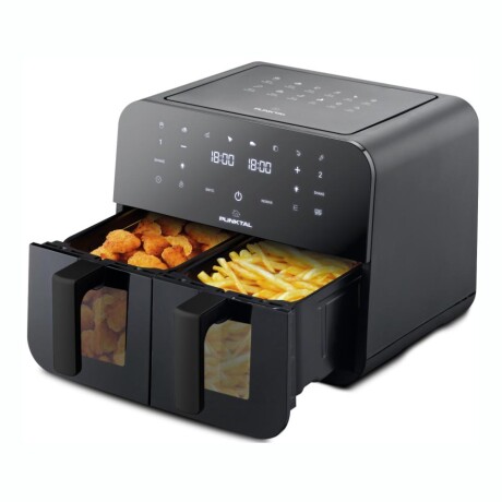 OUTLET - Freidora Sin Aceite PUNKTAL PK-909FD 2400W Doble Cesto Digital 9L OUTLET - Freidora Sin Aceite PUNKTAL PK-909FD 2400W Doble Cesto Digital 9L