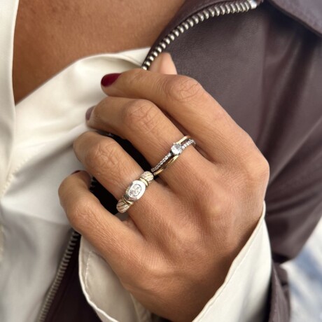 Anillo Solange - Plata y Oro Anillo Solange - Plata y Oro