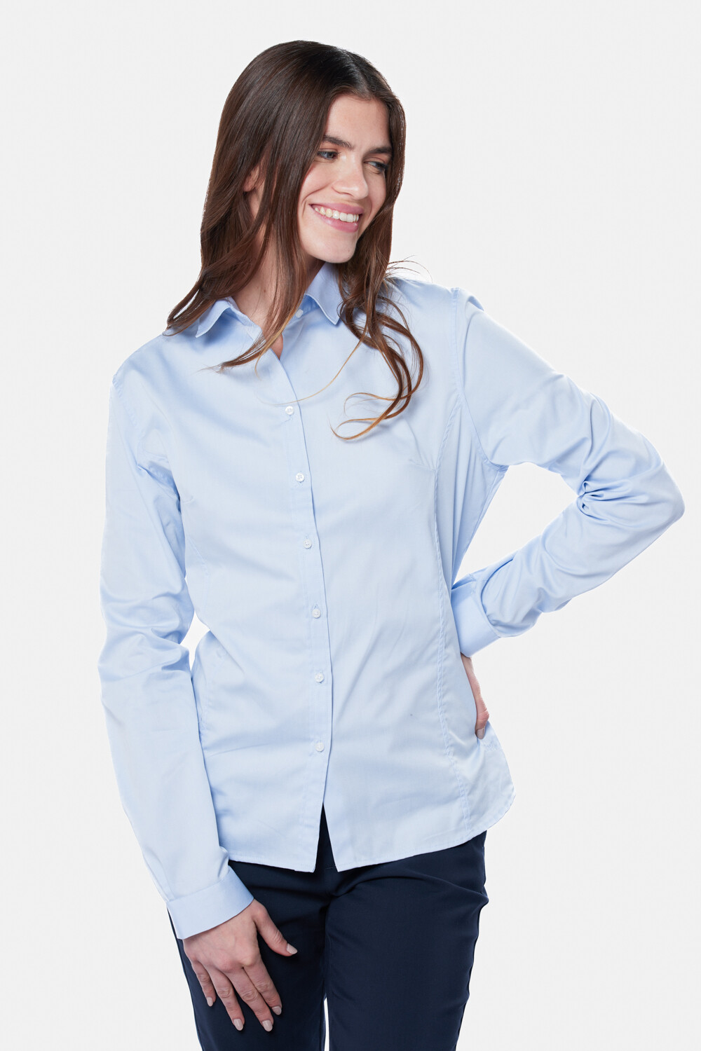 CAMISA LISA Celeste