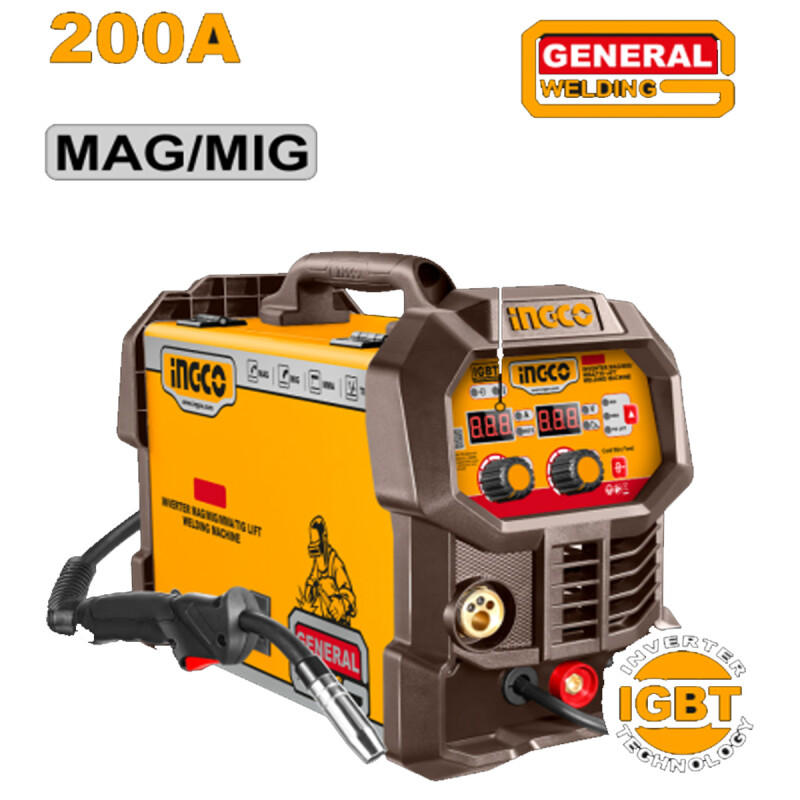 SOLDADORA INVERTER MAG/MIG/MMA/TIG 200A 220V CON ACCESORIOS SOLDADORA INVERTER MAG/MIG/MMA/TIG 200A 220V CON ACCESORIOS