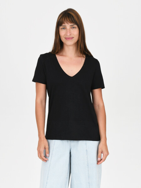 REMERA LUA V NEGRO