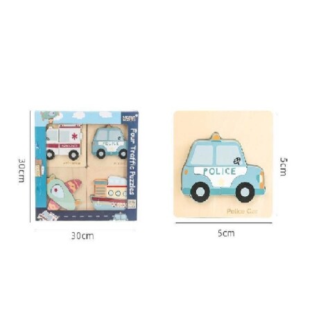 Set 4 Rompecabezas Puzzles Transporte 0105 001