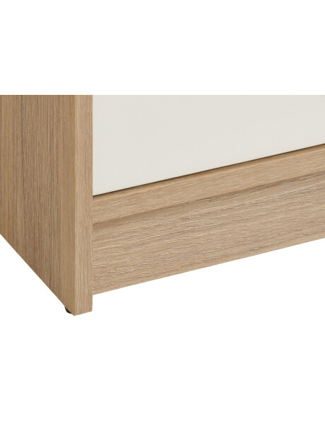 Cómoda JENSLEV 4 cajones color roble/blanco Cómoda JENSLEV 4 cajones color roble/blanco