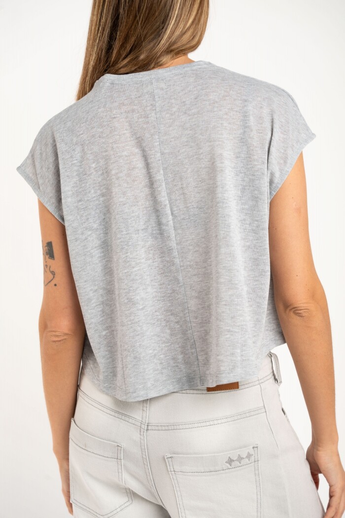 Remera Algodón Gris