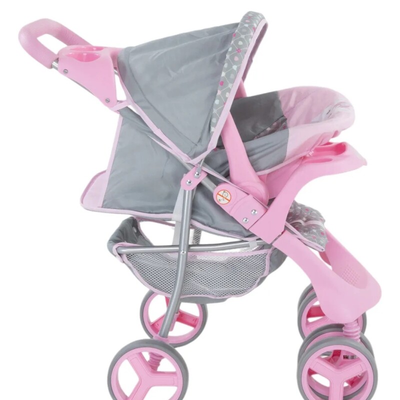 Coche de Muñeca set 4 piezas Rosa - UNICORNIO Coche de Muñeca set 4 piezas Rosa - UNICORNIO