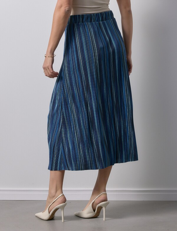 Falda Plisada AZUL/MULTI
