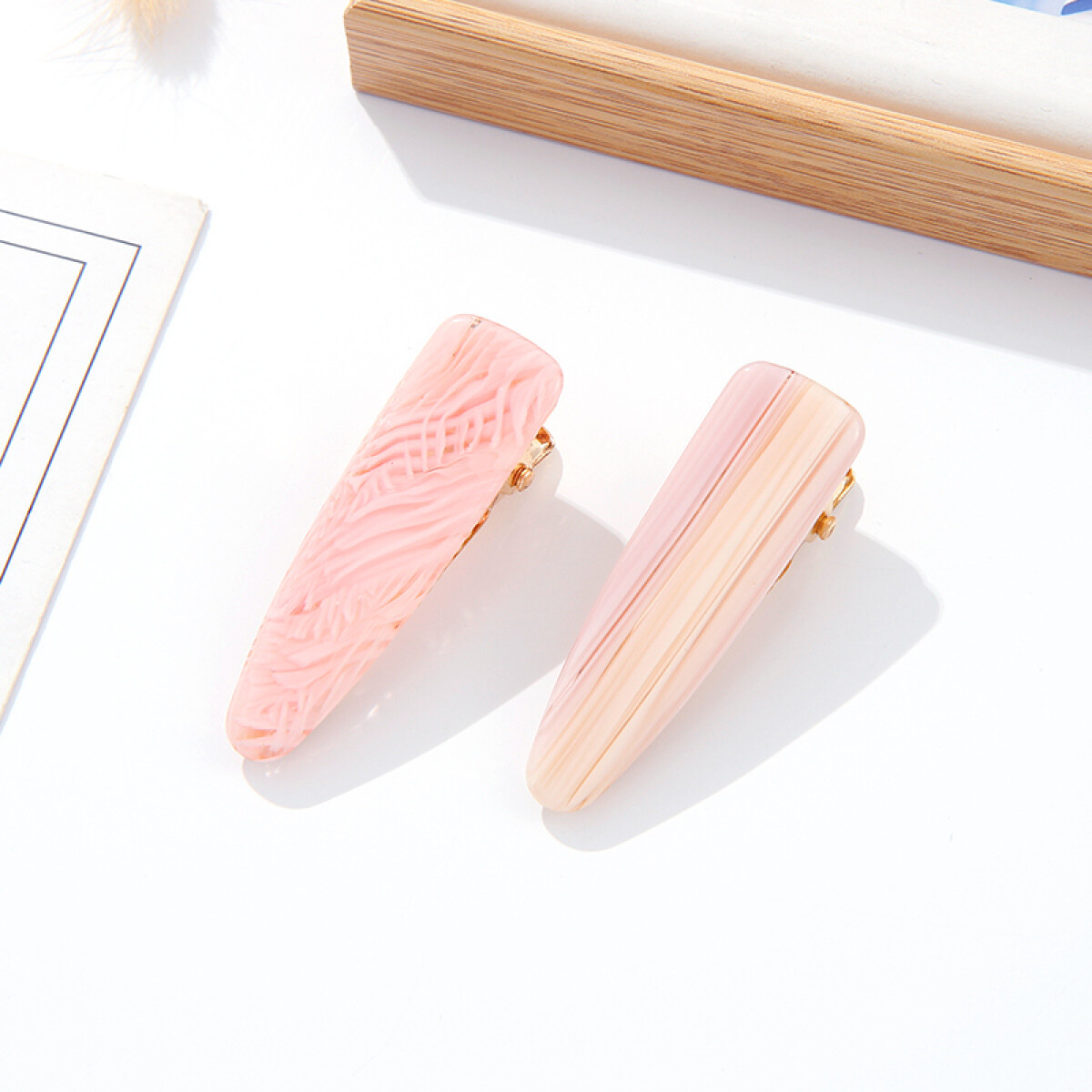 Set De Pinzas Para El Cabello - Light Pink - Unica 
