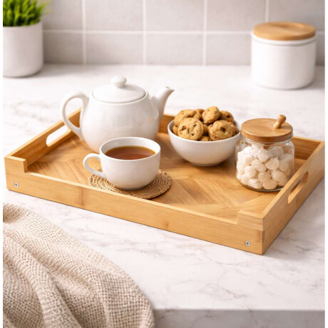 Mesa plegable de bambú 50x28x24cm