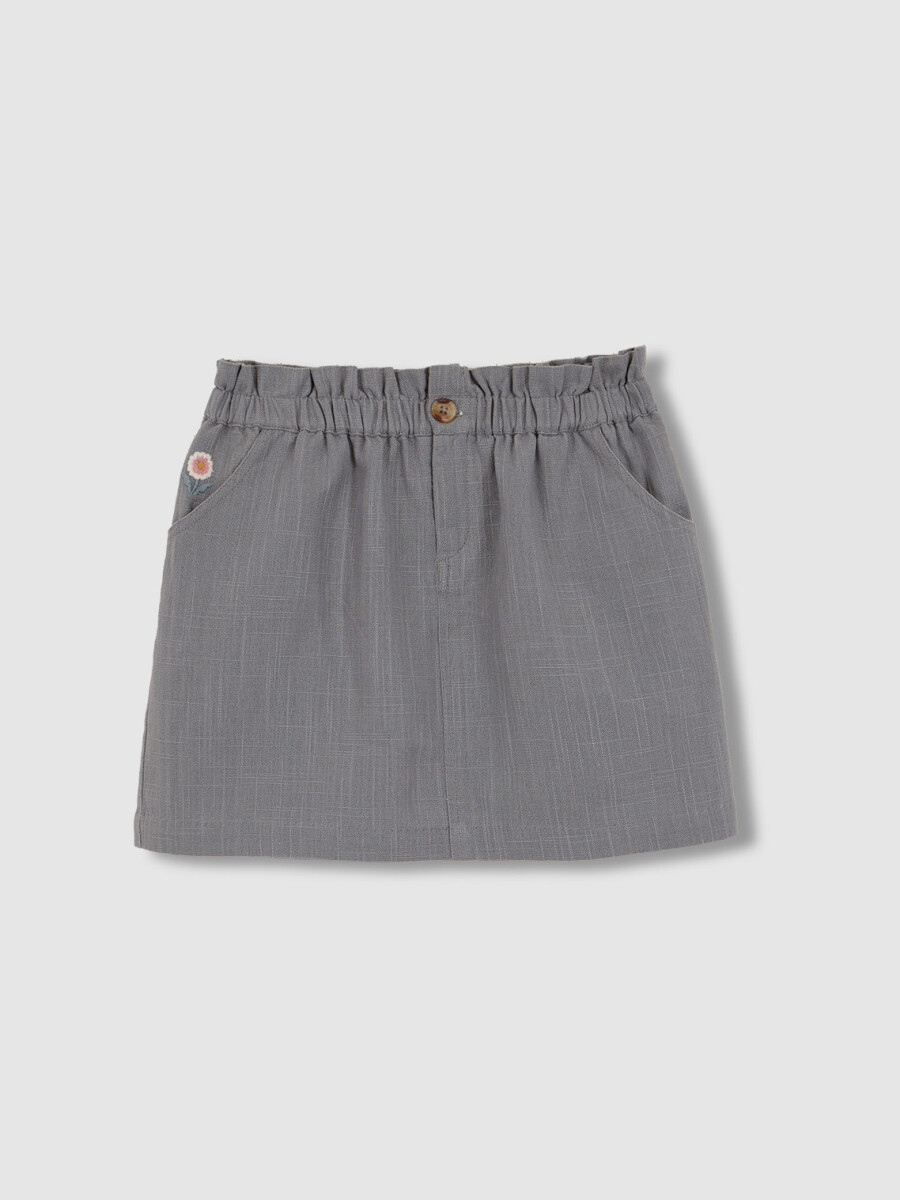 Falda Cintura Elastica Azul