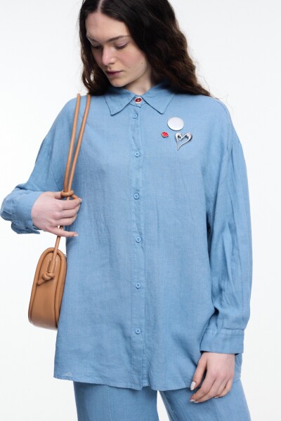 CAMISA ABERTURA Azul