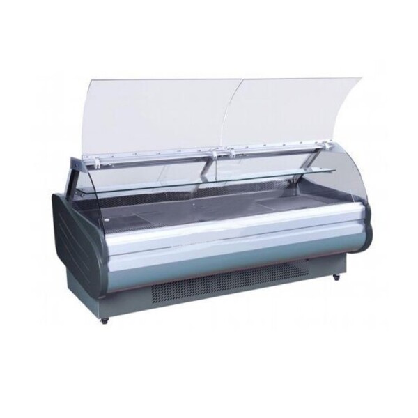 Vitrina refrigerada vidrio curvo revatible 2 mts Kuma Vitrina refrigerada vidrio curvo revatible 2 mts Kuma