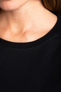 Remera Manga Larga Algodón Elastano Negro