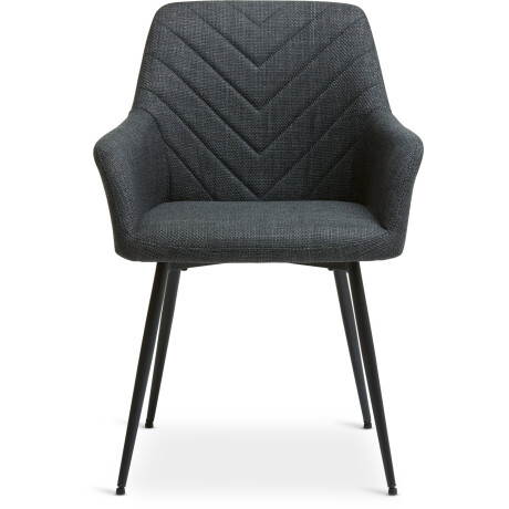 Silla De Comedor Purhus Tela Negro/Negro