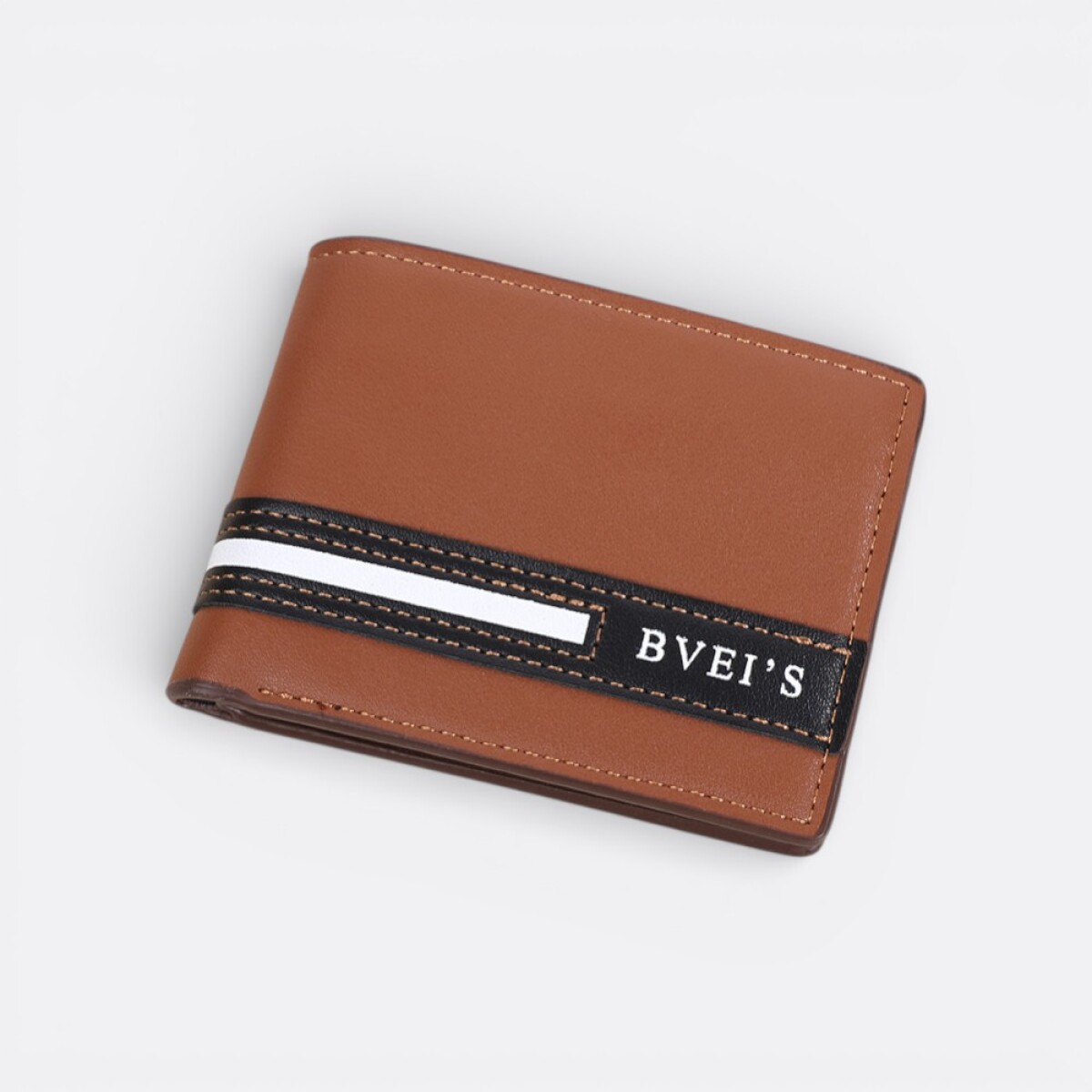 Billetera Masculina Clásica Bvei`s - Marrón Claro 