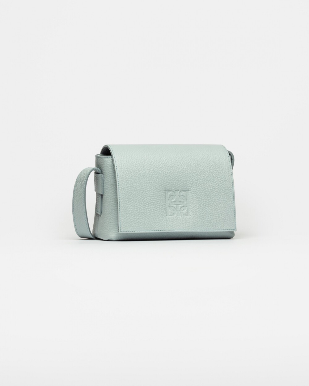 Mini bag Hana en cuero graneado Pearl Blue