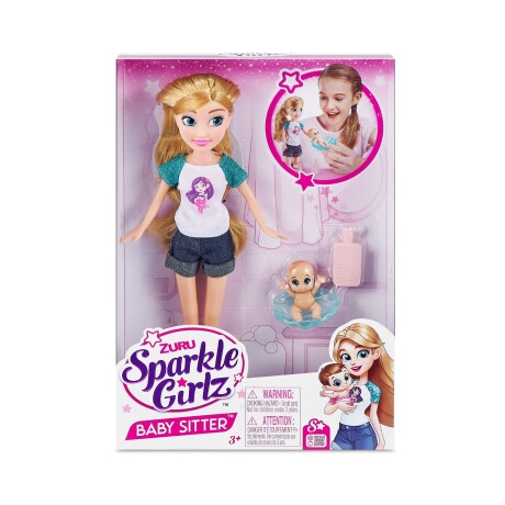 Set Figura Sparkle Girlz Dolls Lifestyle Niñera 001