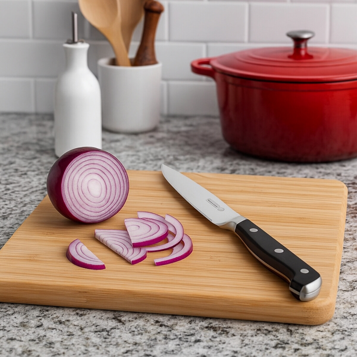 Cuchilla mango negro Chef monoblock acero inoxidable 4'' 