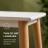 Mesa Comedor ComboHome Milan Rectangular Laqueada 120 x 80 Blanco 1