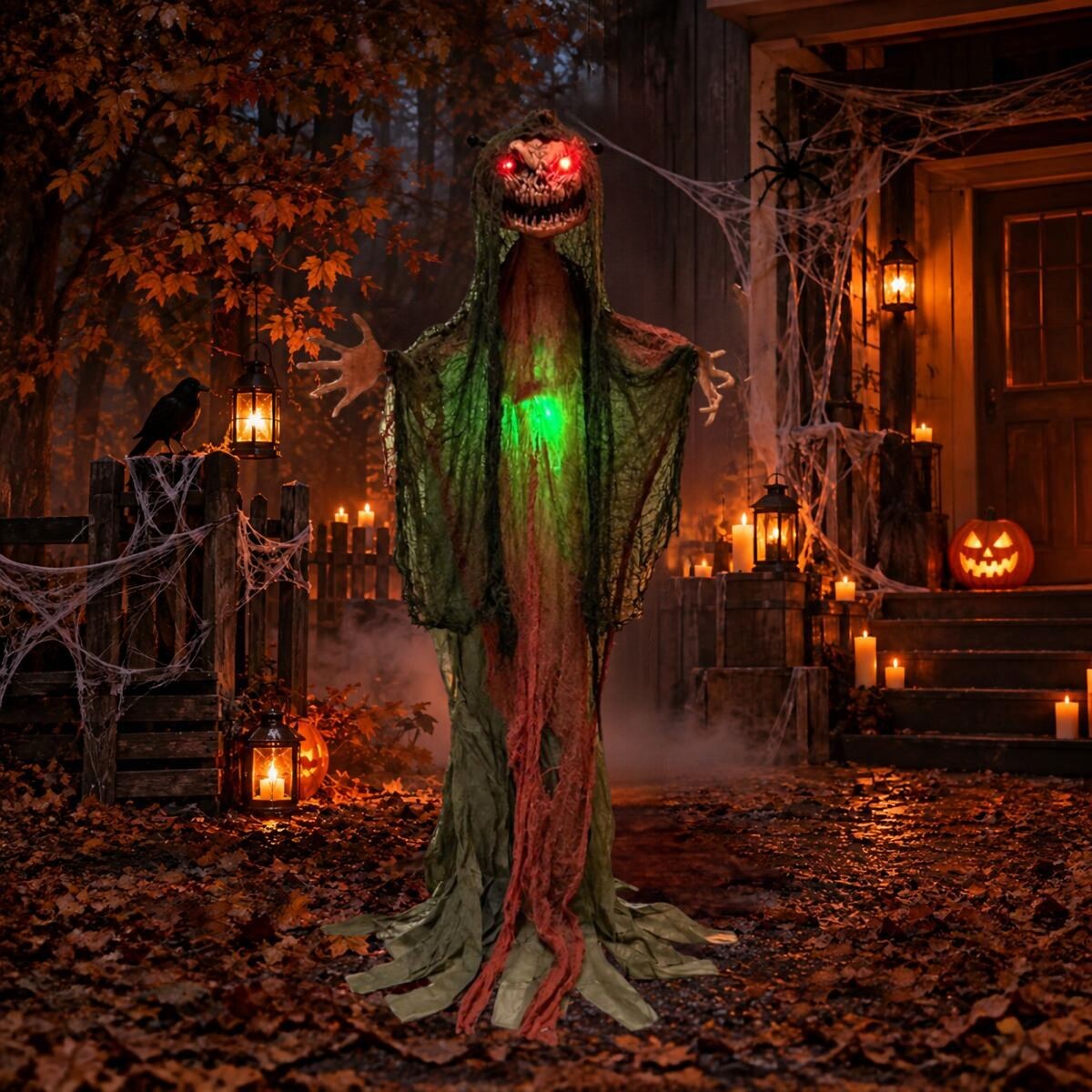 Fantasma Calabaza Con Luz Y Sonido 