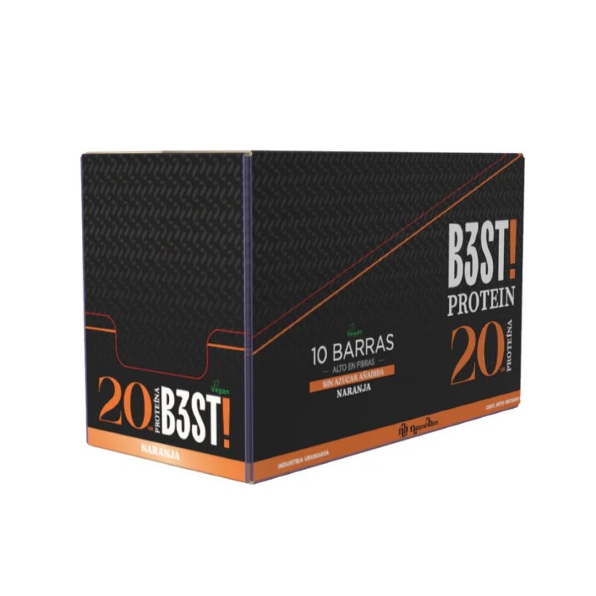 Barra B3st Protein Caja X10 NB - Naranja 
