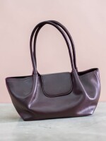 Cartera cuerina bordo