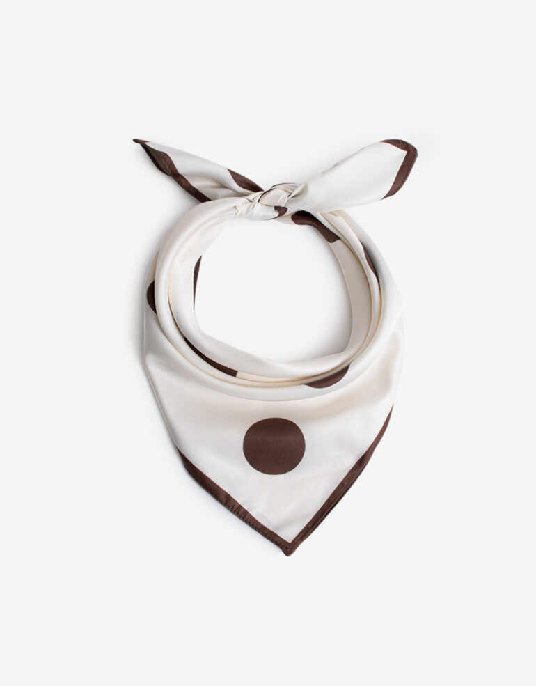 Pañuelos Raso Geométrico Pañuelo Raso Lunares - Combinacion Bicolor