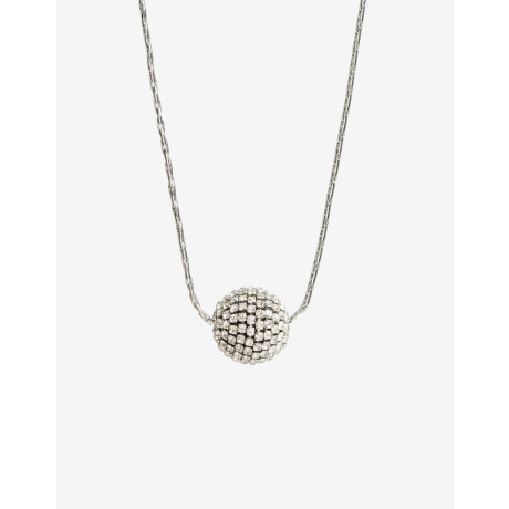 Collar Corto Bolon Strass Dorado