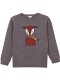 Jersey Con Intarsia Gris Melange