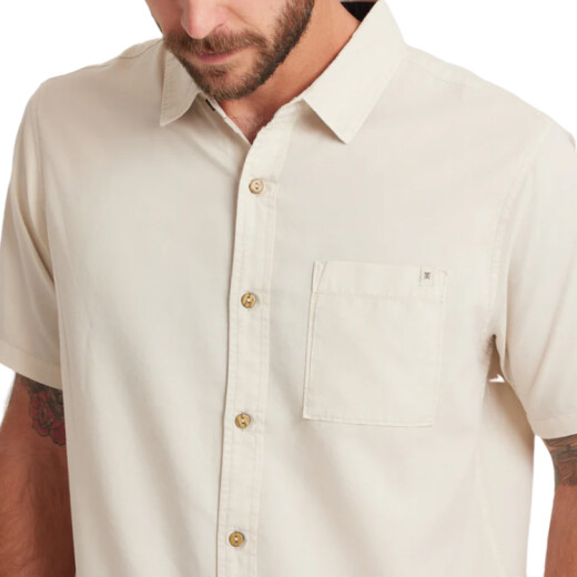 Camisa Roark Made To Fade - Beige Camisa Roark Made To Fade - Beige