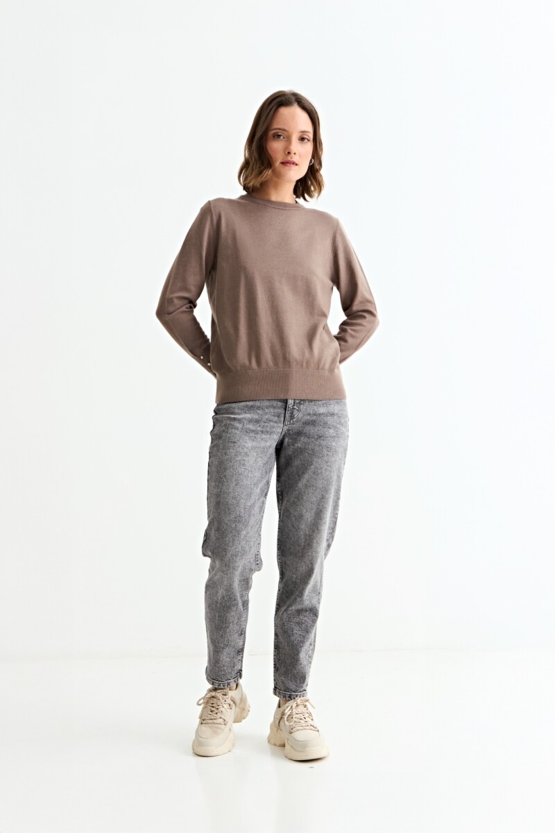 Sweater con detalle en manga CAFE