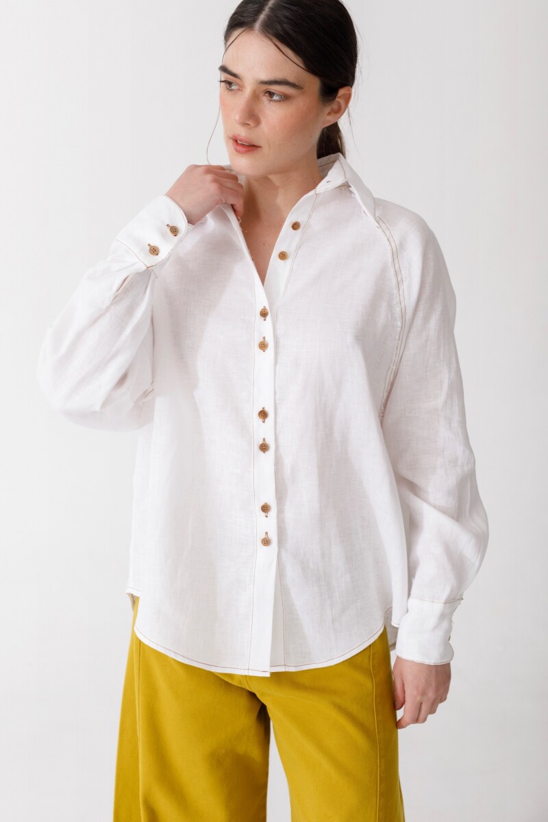 CAMISA RAGLAN - Blanco 