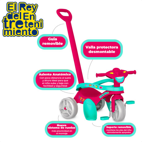 Triciclo Paseo A Pedal Con Guia Y Protección Mototico Triciclo Paseo A Pedal Con Guia Y Protección Mototico