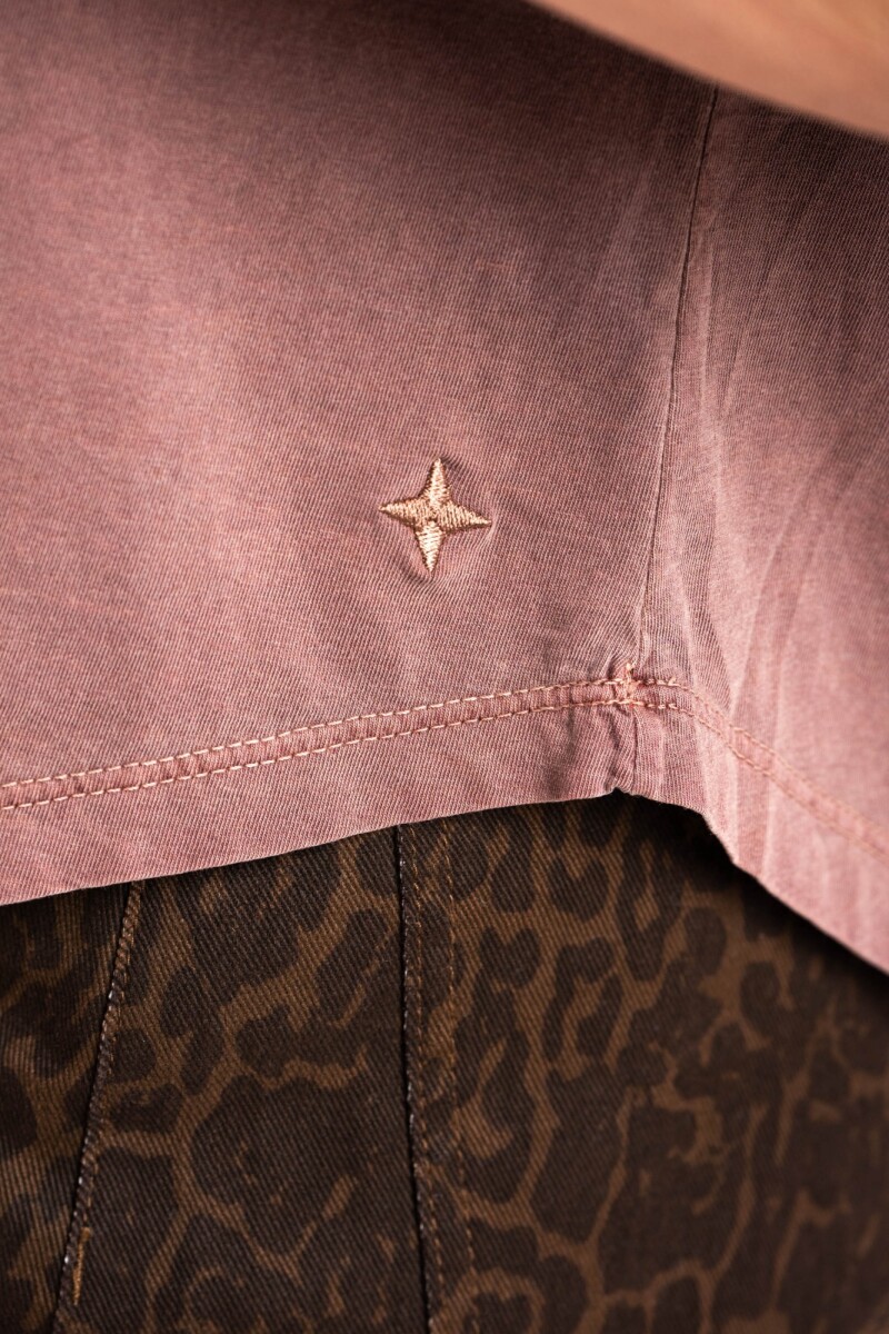 Remera Algodon Lavado Mocha