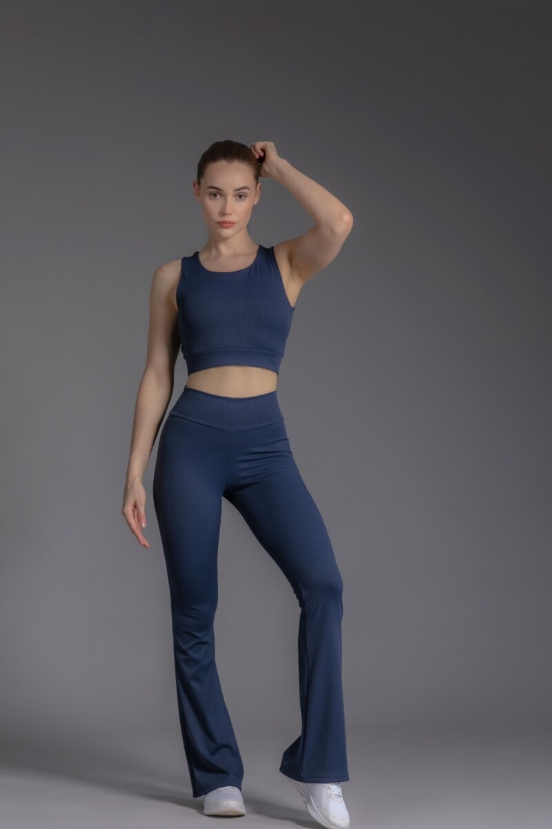 Crop Top. Azul Marino.