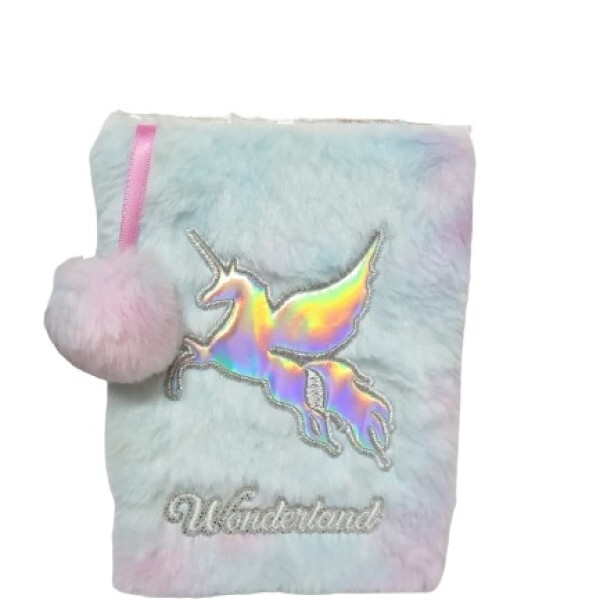 Cuaderno plush unicornio B6 rosa