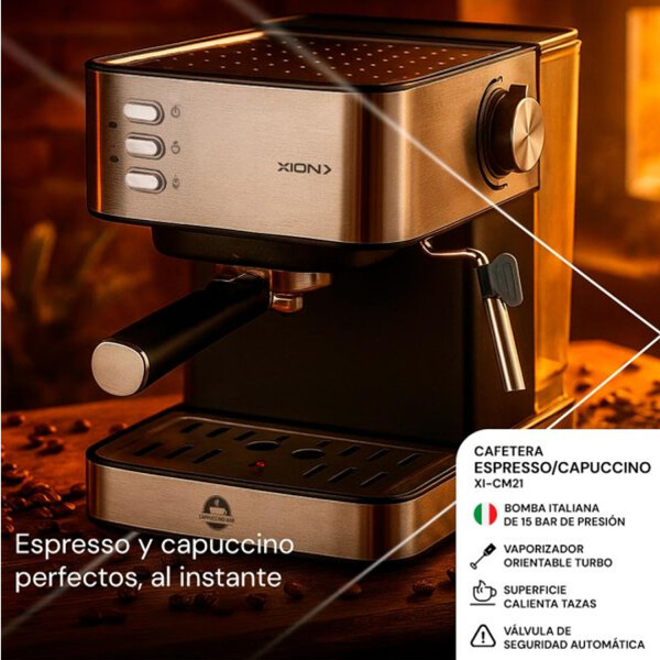 Cafetera Espresso Xion Xi-cm21 15 Bares CAFETERA ESPRESSO XION XI-CM21