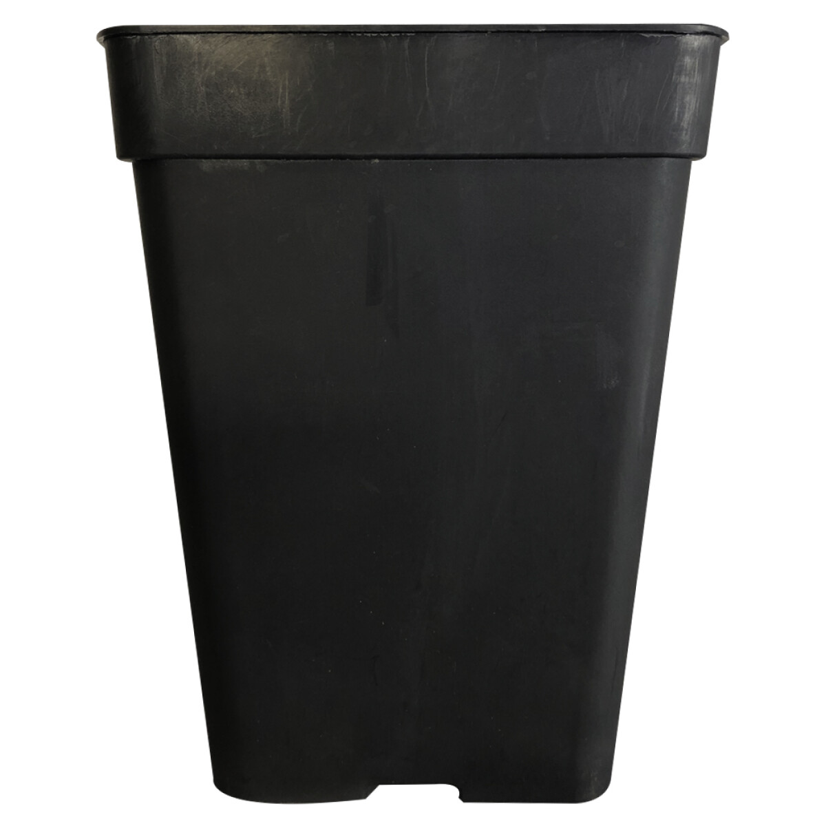 MACETA DE PLASTICO CUADRADA NEGRA LISA - 11L 