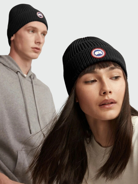 Canada Goose- Gorro tejido de lana Negro