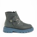 Imagen de Bota Cuero Hebillas - Negro